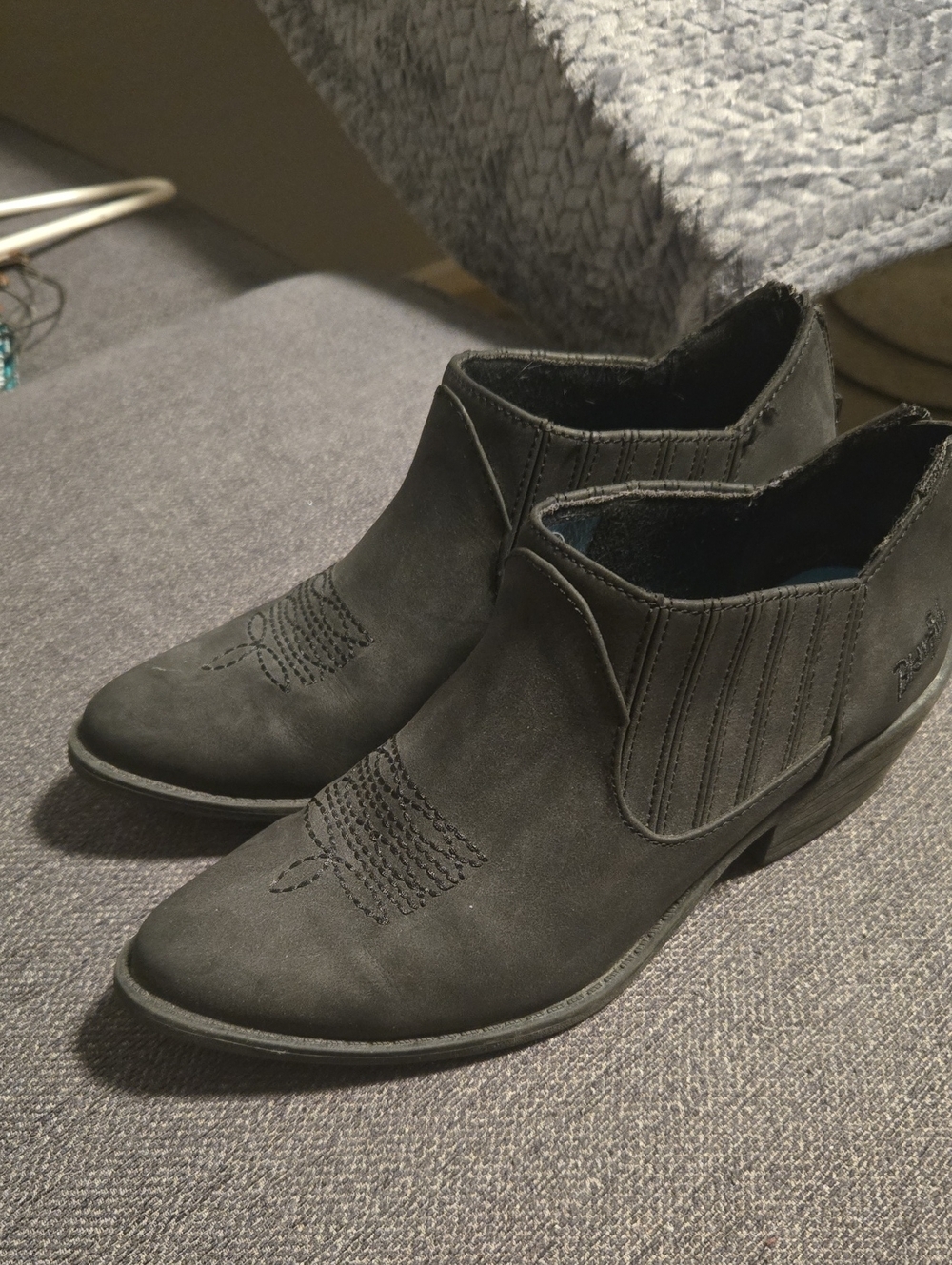 Women's Black Ankle Western Boots
